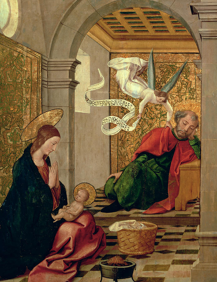 The Dream of St. Joseph, by Juan de Borgona, c. 1535